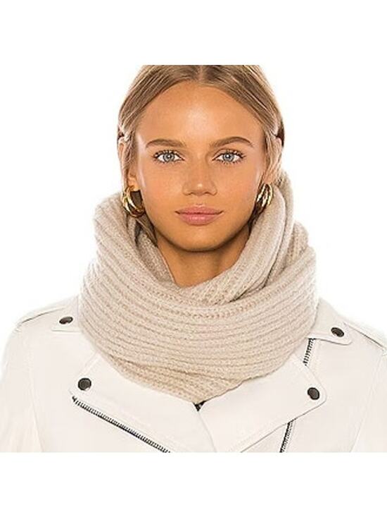 Hat Attack Accessories - NEW Hat Attack Lodge Loop Light Grey Soft Ribbed Thick Knit Scarf One Size